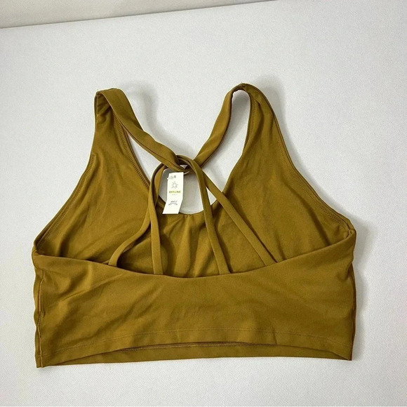 Offline By Aerie Real Me Recharge Least Support Long Line Top Size XL Brown - Picture 2 of 8